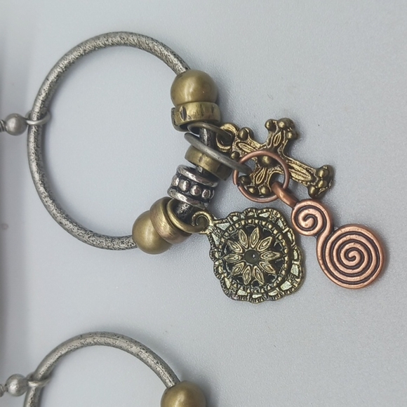 Gold and Silver Handmade Earrings - Picture 3 of 7